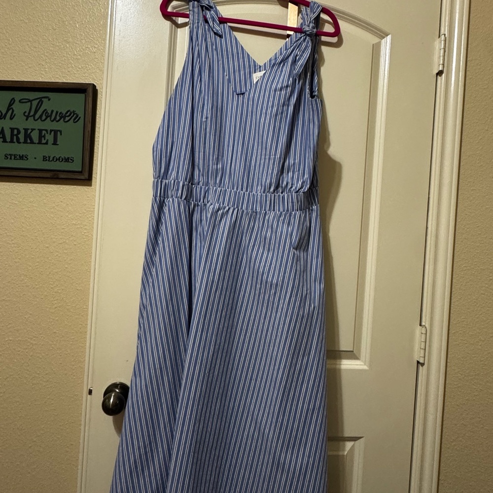 Cupio Blue and White Striped Top
